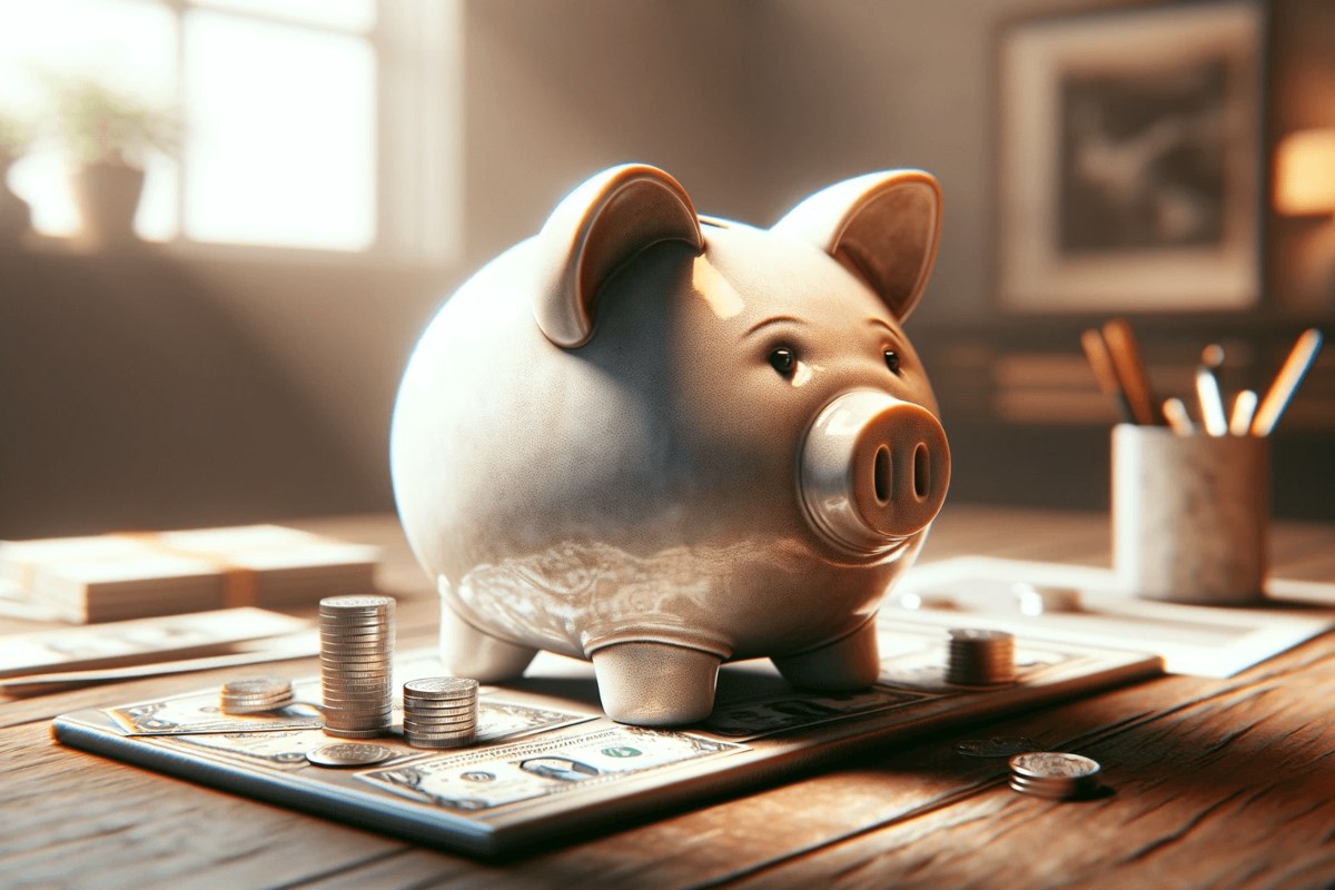 Cochon tirelire et pièce, symbole des économies faites avec ces forfait de MVNO